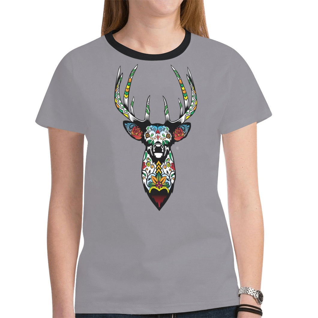 Elk Spirit Guide (Dark Gray) New T-shirt for Women