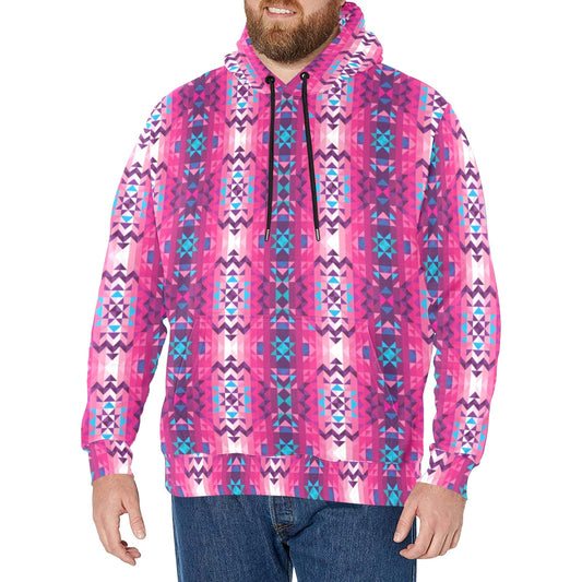 Bright Wave Men's Long Sleeve Fleece Hoodie