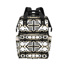 Load image into Gallery viewer, Black Rose Winter Canyon Multi-Function Diaper Backpack/Diaper Bag
