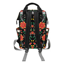 Load image into Gallery viewer, Floral Beadwork Six Bands Multi-Function Diaper Backpack/Diaper Bag
