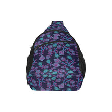 Load image into Gallery viewer, Beaded Blue Nouveau Chest Bag
