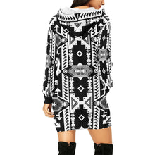 Load image into Gallery viewer, Chiefs Mountain Black and White Hoodie Dress
