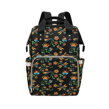 Load image into Gallery viewer, Dragon Lily Noir Multi-Function Diaper Backpack/Diaper Bag
