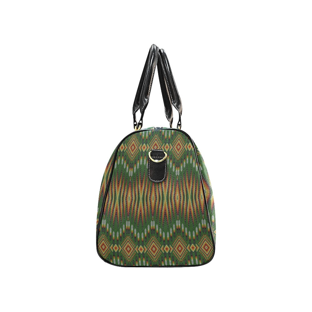 Fire Feather Green Waterproof Travel Bag