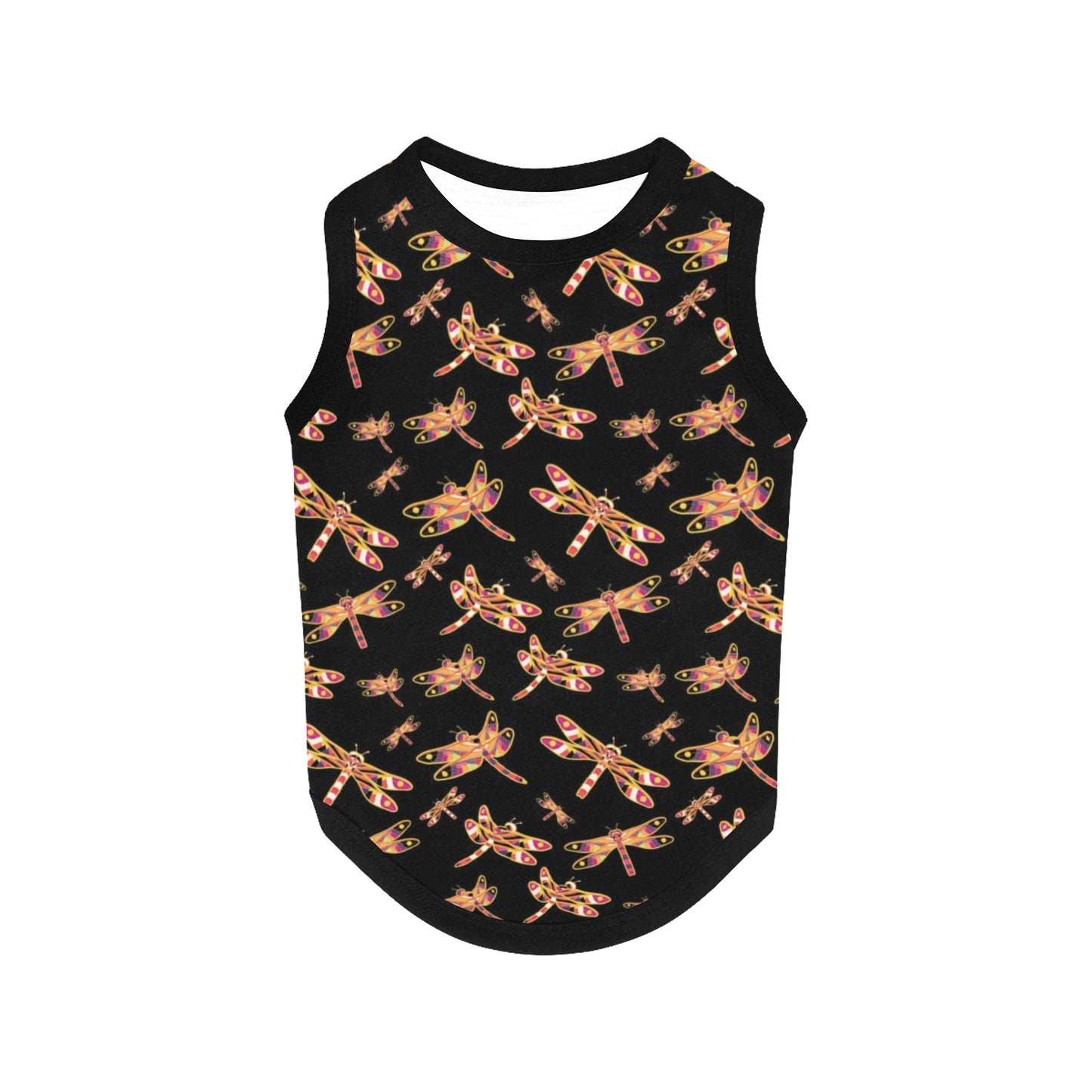 Gathering Yellow Black Pet Tank Top