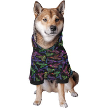 Load image into Gallery viewer, Neon Floral Hummingbirds Pet Dog Hoodie
