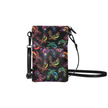 Load image into Gallery viewer, Neon Floral Eagles Small Cell Phone Purse
