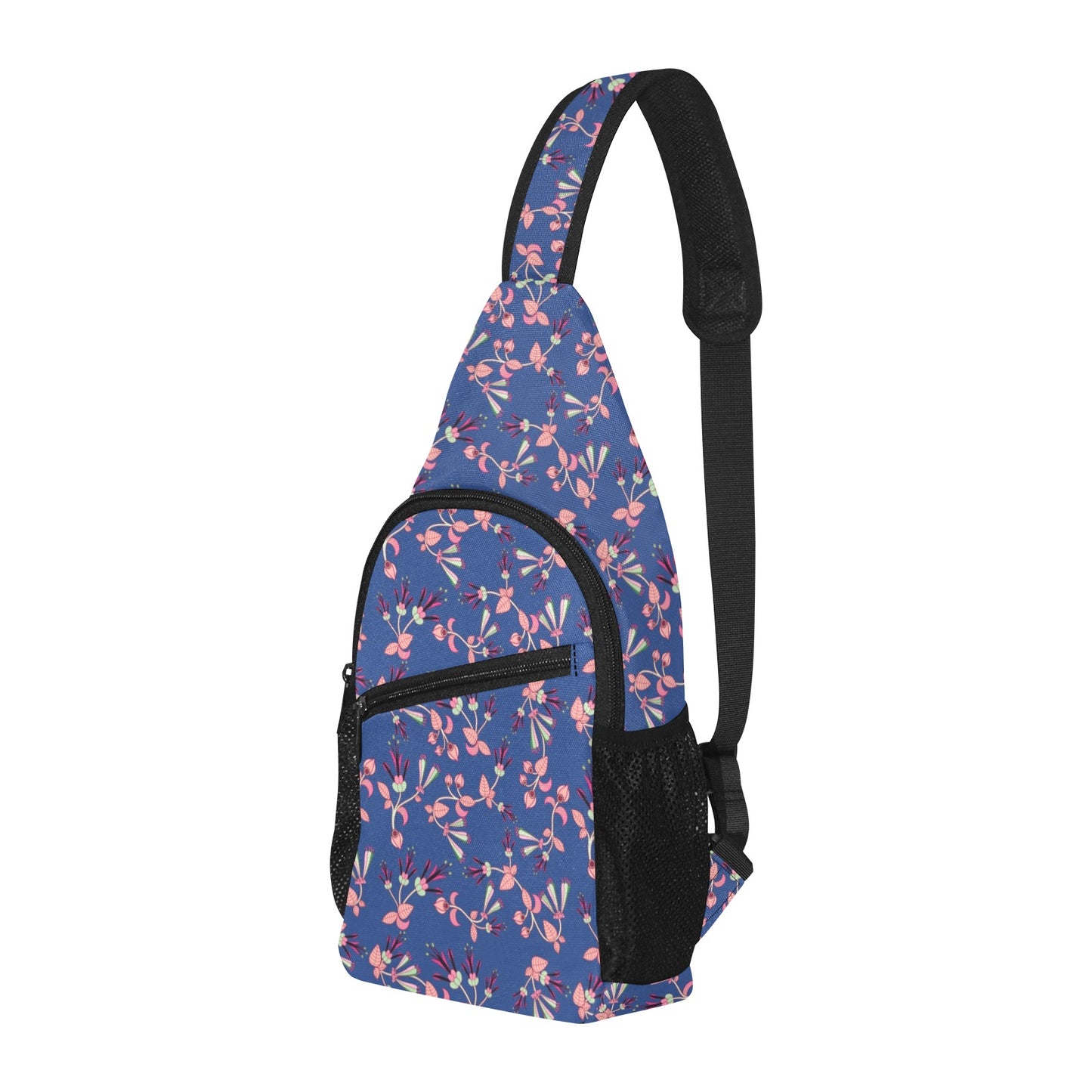 Swift Floral Peach Blue Chest Bag