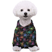 Load image into Gallery viewer, Neon Floral Turtle Pet Dog Hoodie
