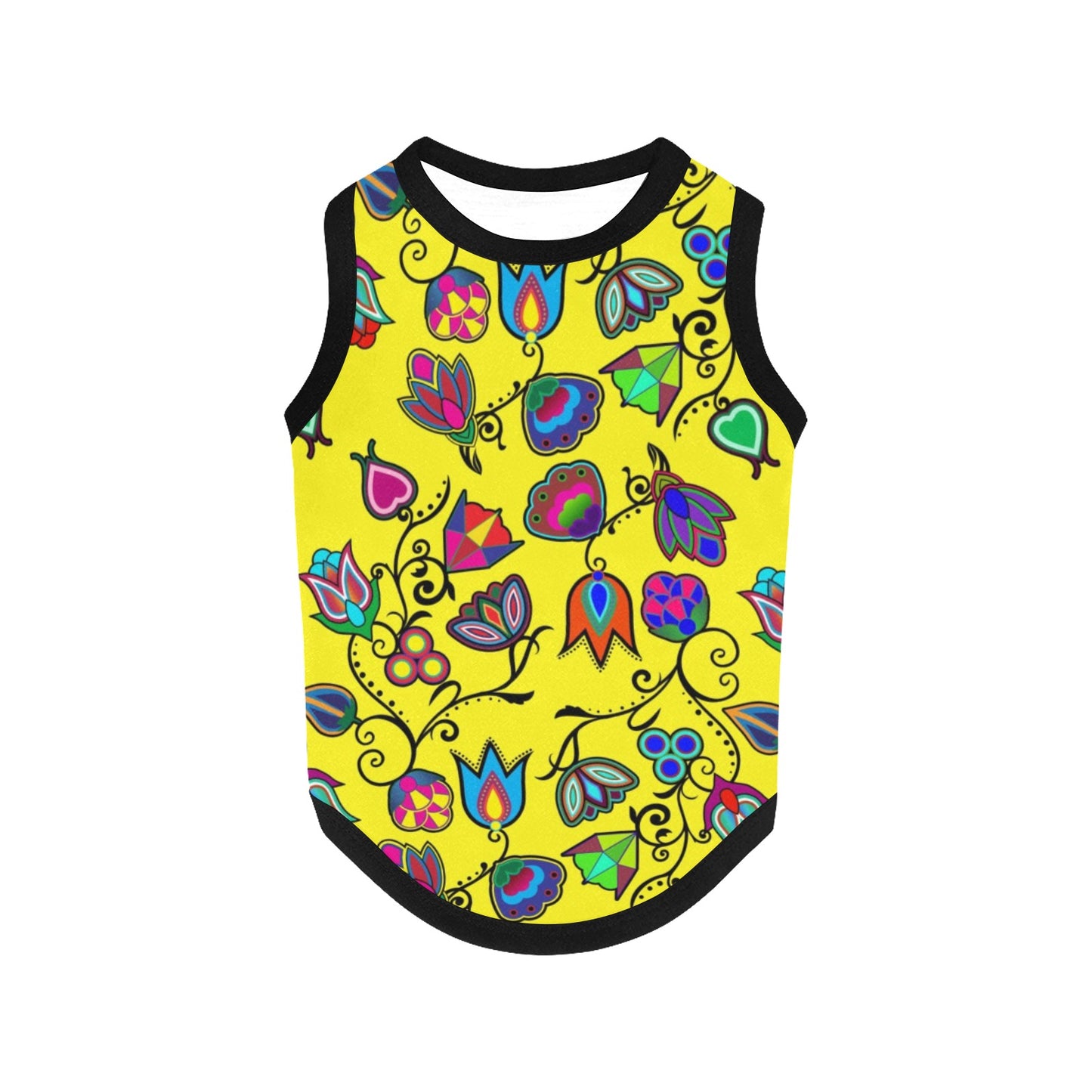 Indigenous Paisley Yellow Pet Tank Top