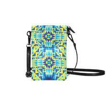Load image into Gallery viewer, Kaleidoscope Jaune Bleu Small Cell Phone Purse
