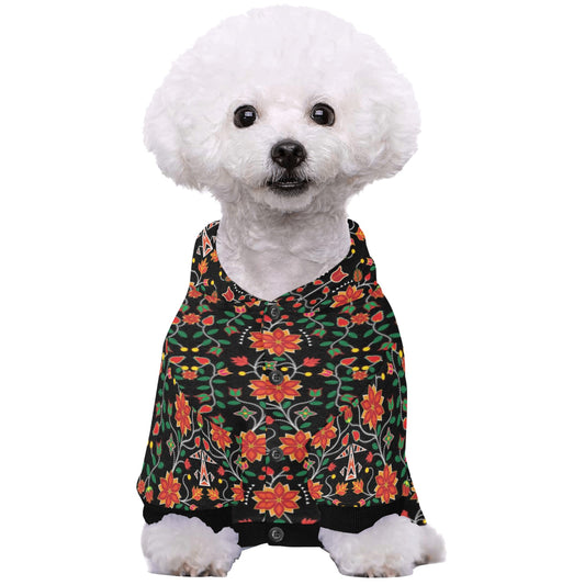 Floral Beadwork Six Bands Pet Dog Hoodie