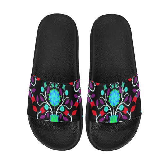 Floral Beadwork Four Clans Winter Women's Slide Sandals