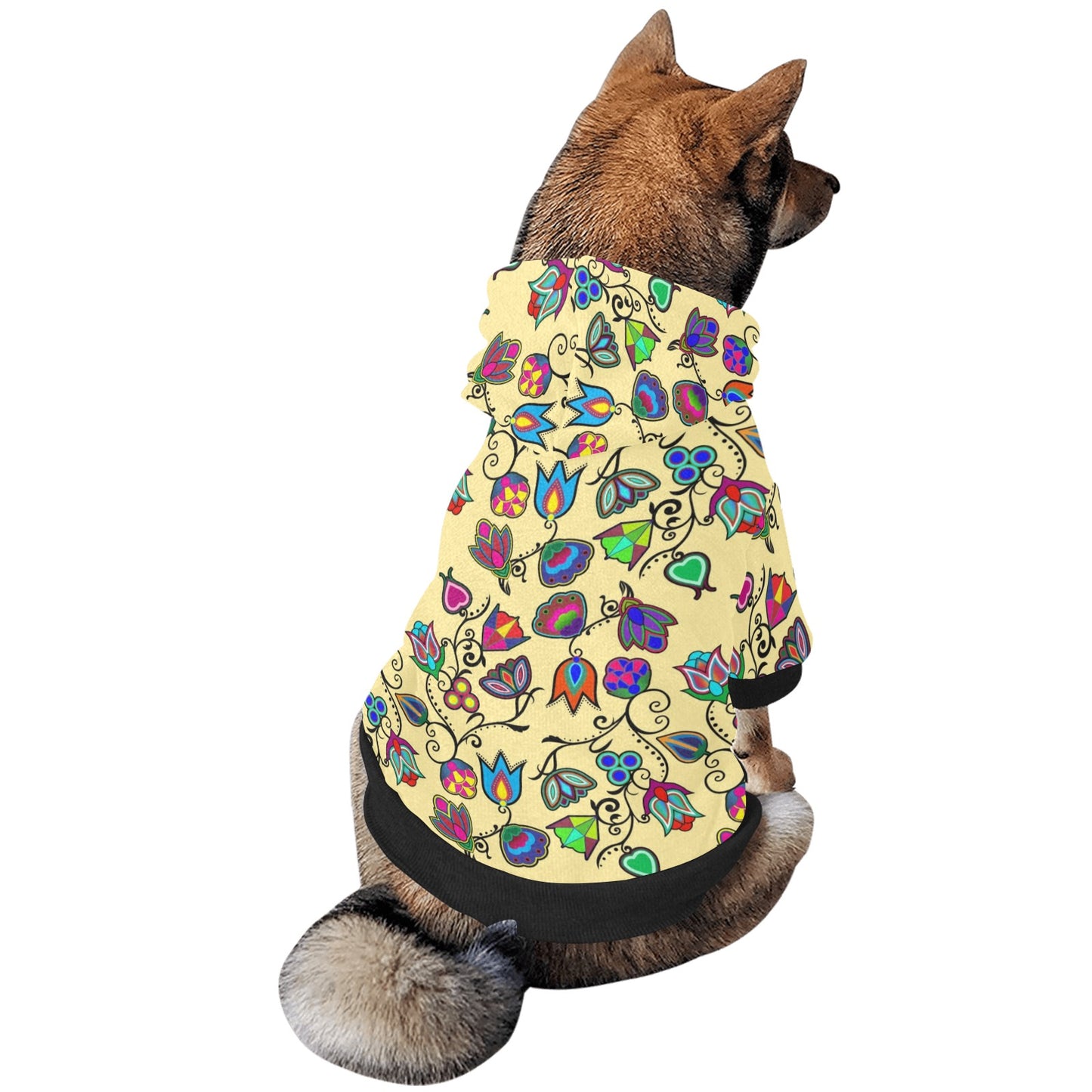 Indigenous Paisley Vanilla Pet Dog Hoodie