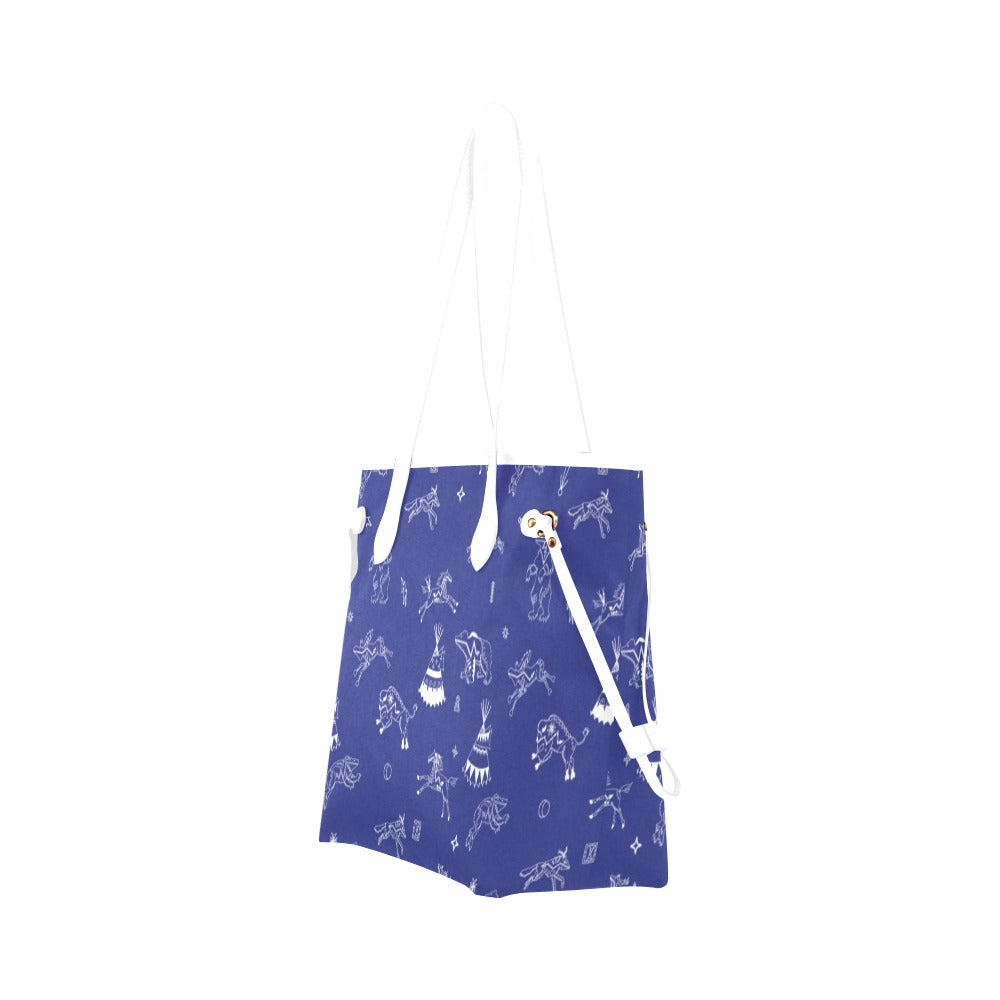 Ledger Dables Blue Clover Canvas Tote Bag