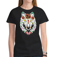 Load image into Gallery viewer, Wolf Spirit Guide Black New T-shirt for Women
