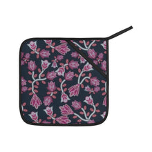 Load image into Gallery viewer, Beaded Pink Oven Mitt &amp; Pot Holder
