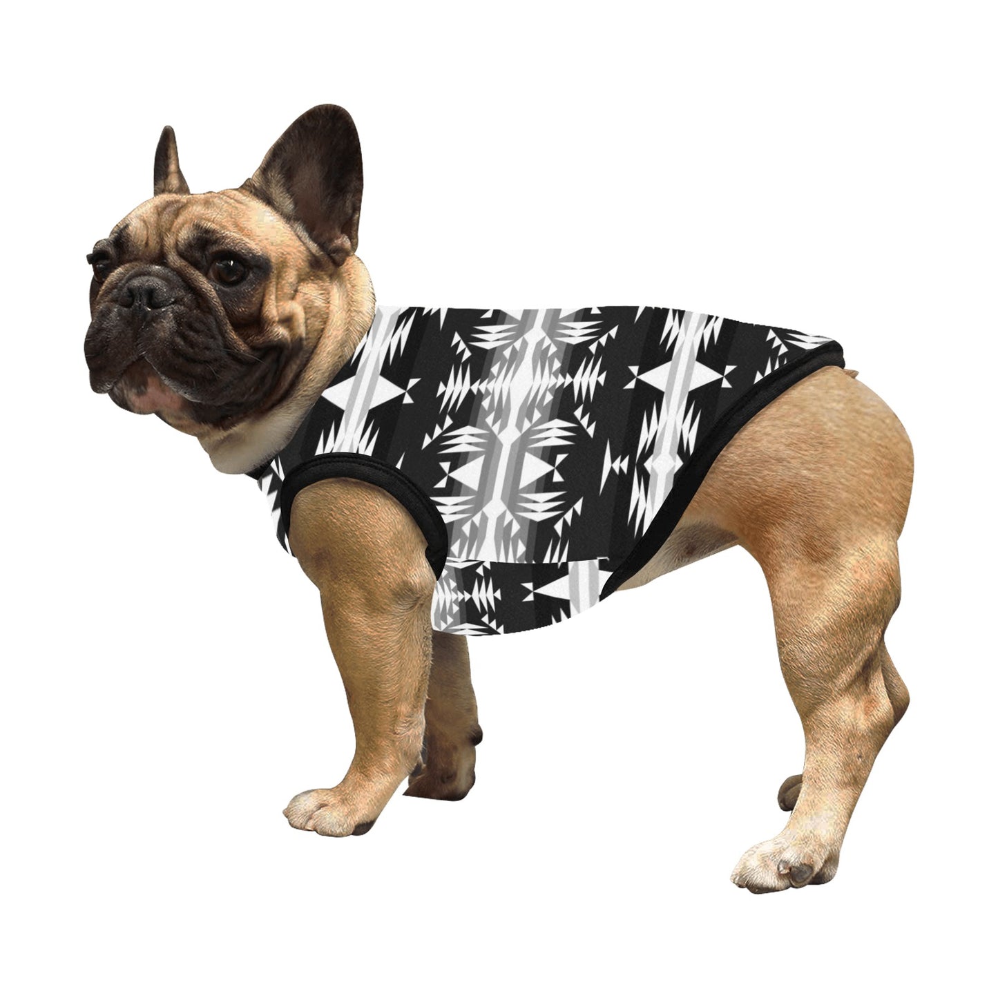 Between the Mountains Black and White Pet Tank Top