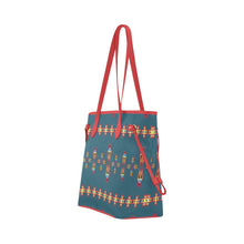 Load image into Gallery viewer, Four Directions Lodges Ocean Clover Canvas Tote Bag
