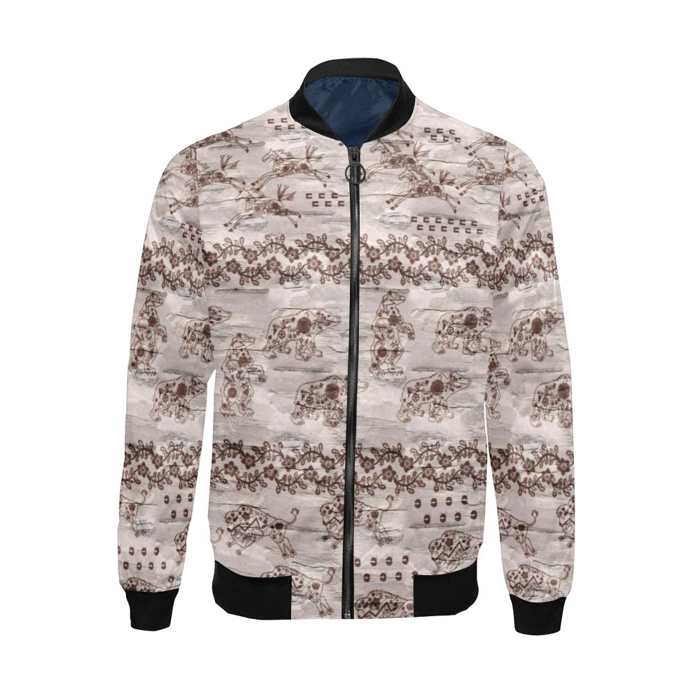 Sacred Run All Over Print Bomber Jacket for Men