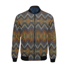 Load image into Gallery viewer, Fire Feather Grey Bomber Jacket for Men
