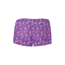 Load image into Gallery viewer, Ladies Skoden Floral Undergarment Purple Women&#39;s Boyshort Panties (Model L31)
