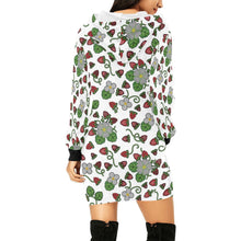 Load image into Gallery viewer, Strawberry Dreams White Hoodie Dress
