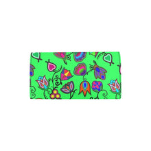 Load image into Gallery viewer, Indigenous Paisley Green Women&#39;s Trifold Wallet
