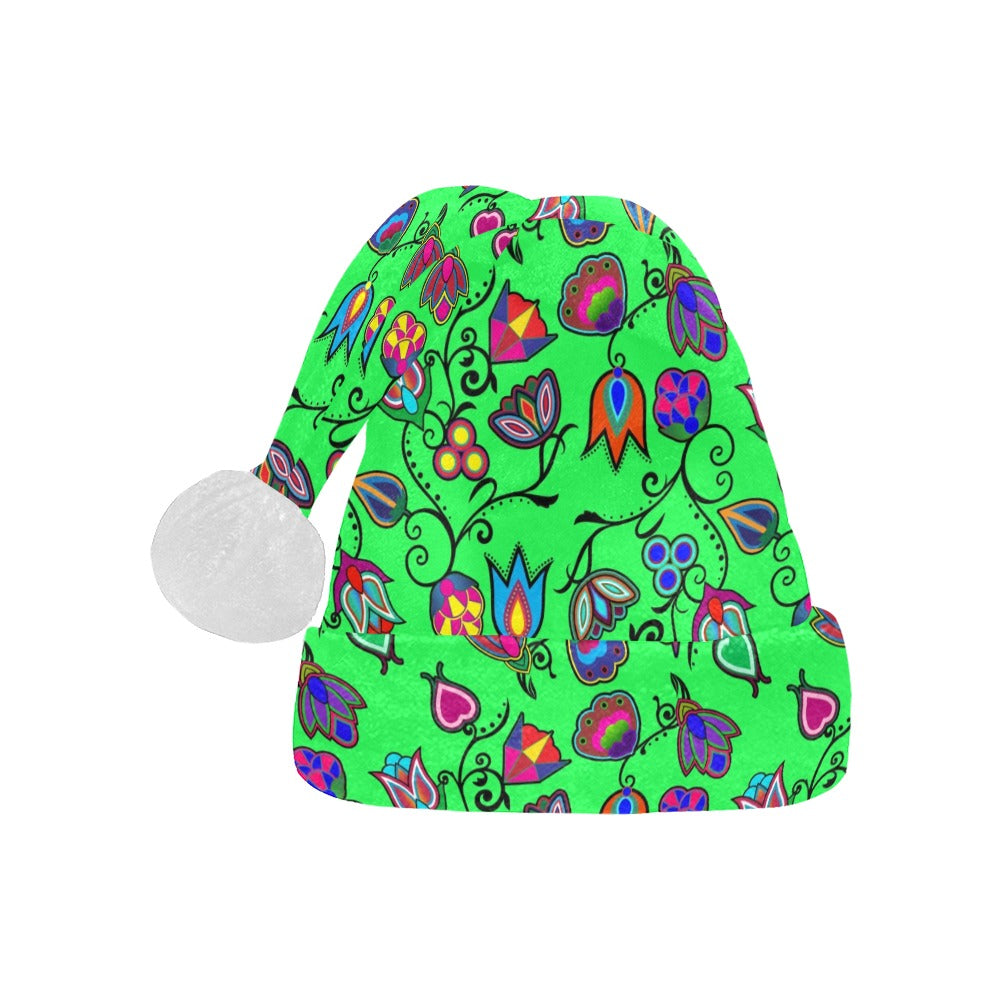 Indigenous Paisley Green Santa Hat