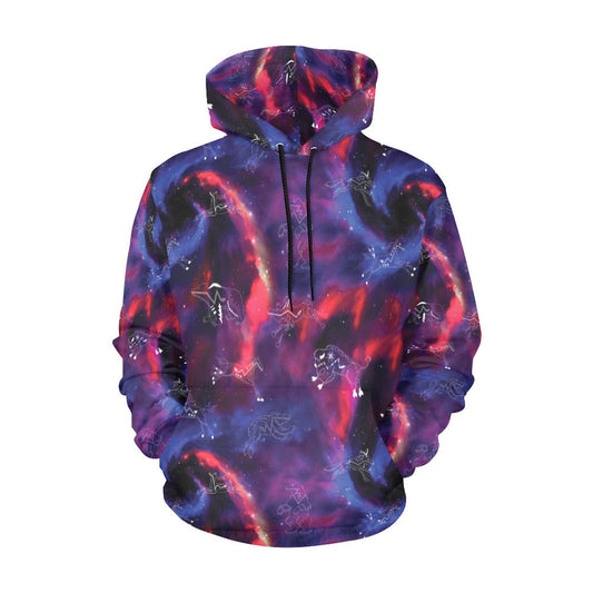 Animal Ancestors 3 Blue Pink Swirl Hoodie for Men