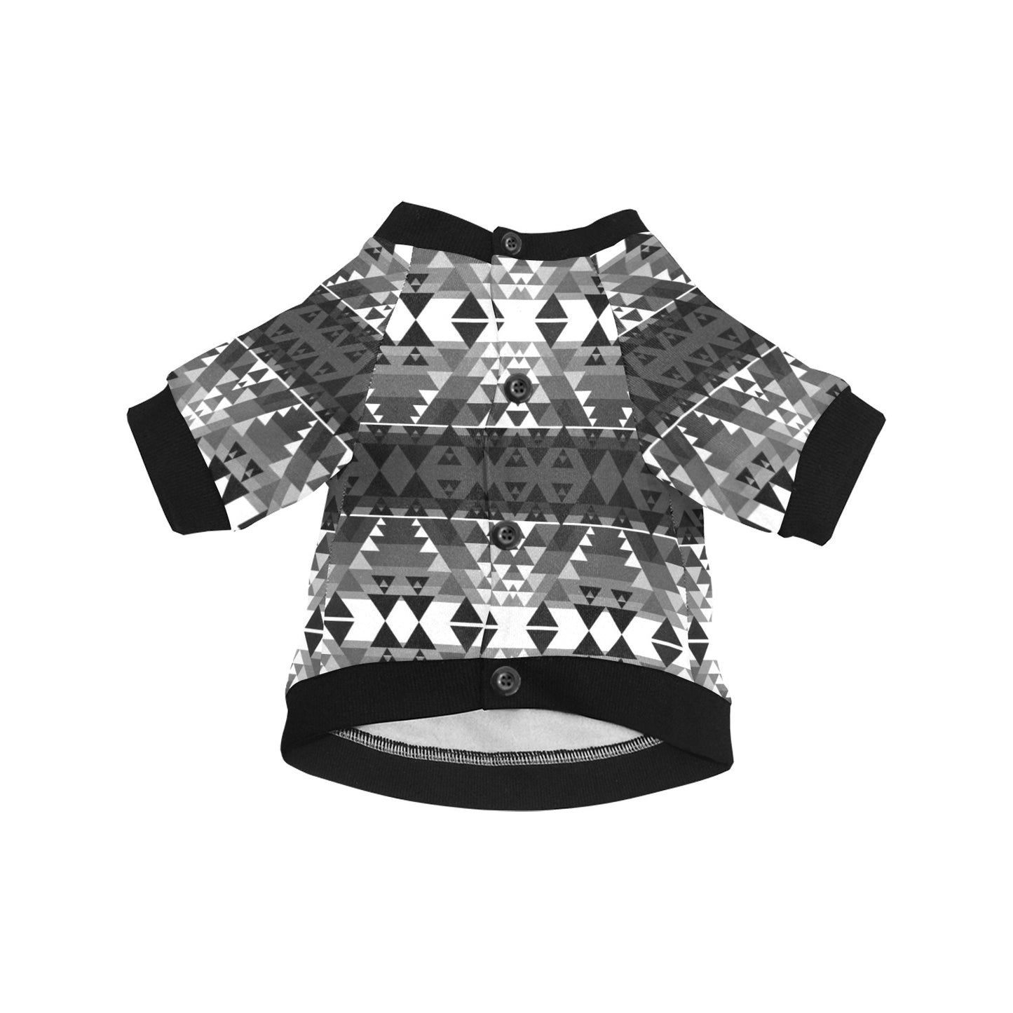 Writing on Stone Black and White Pet Dog Round Neck Shirt