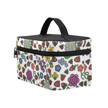 Load image into Gallery viewer, Berry Pop White Cosmetic Bag/Large
