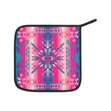 Load image into Gallery viewer, Desert Geo Blue Oven Mitt &amp; Pot Holder
