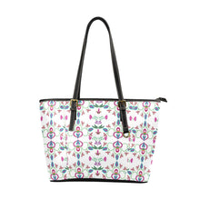 Load image into Gallery viewer, Quilled Divine White Leather Tote Bag
