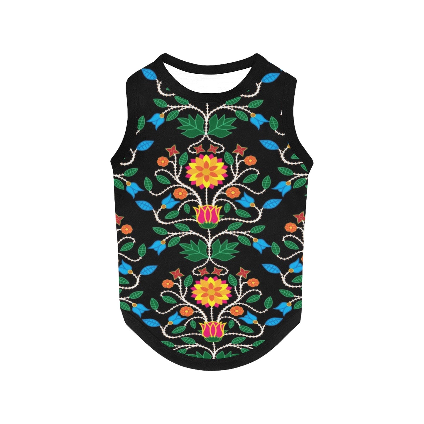 Floral Beadwork Four Clans Pet Tank Top