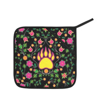 Load image into Gallery viewer, Floral Bearpaw Pink and Yellow Oven Mitt &amp; Pot Holder
