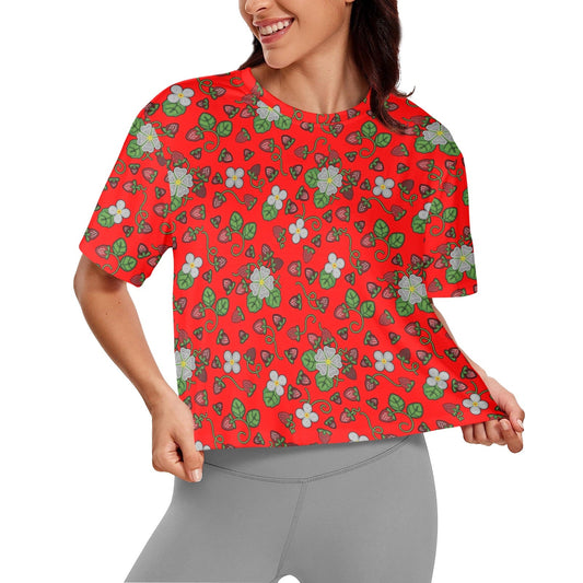 Strawberry Dreams Fire Crop Top