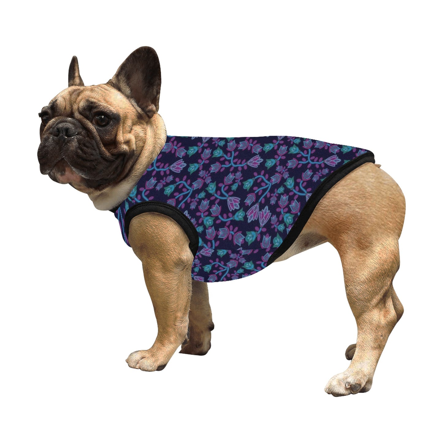Beaded Blue Nouveau Pet Tank Top