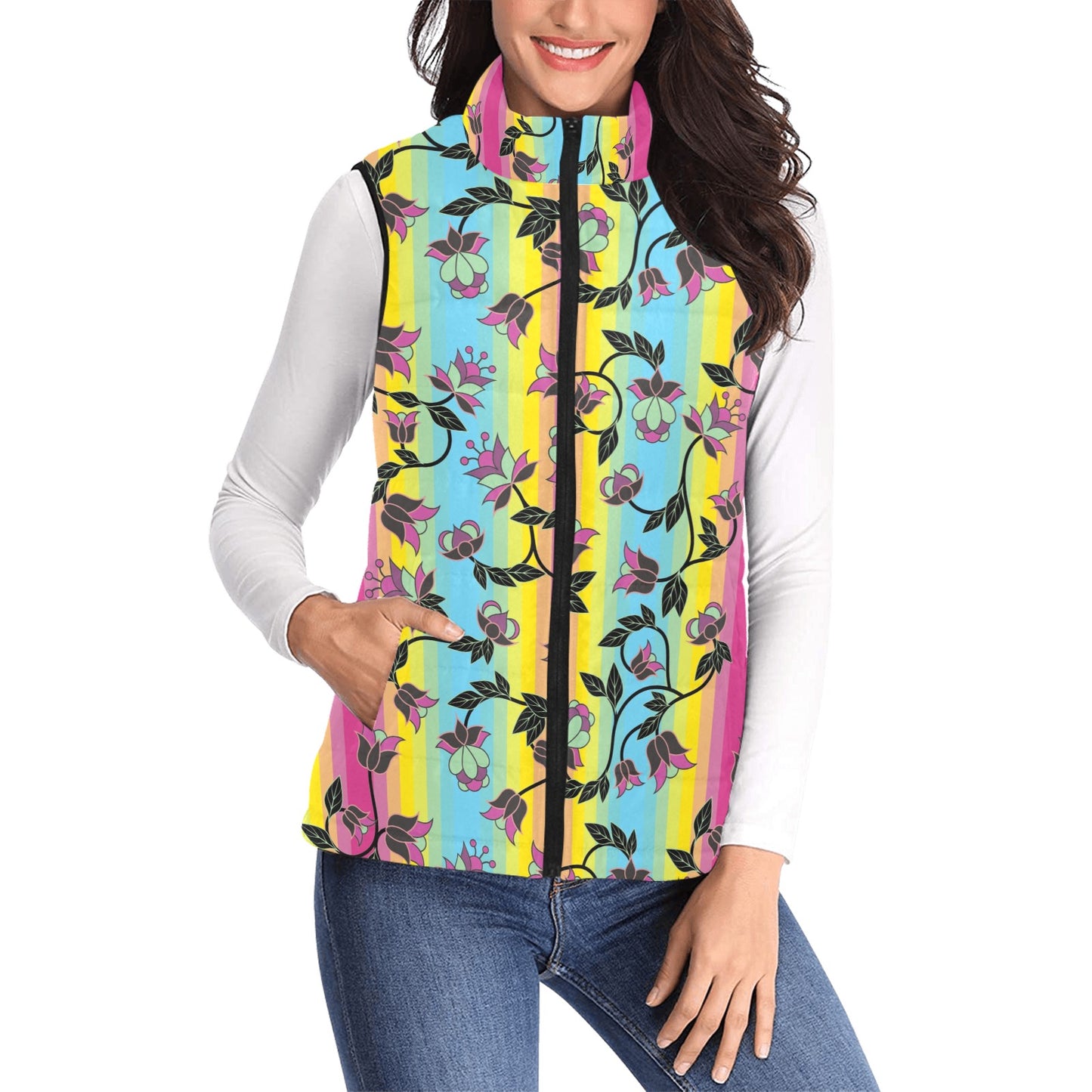 Powwow Carnival Women's Padded Vest Jacket