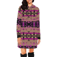 Load image into Gallery viewer, Between the Mountains Berry Hoodie Dress
