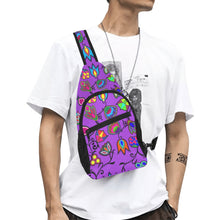 Load image into Gallery viewer, Indigenous Paisley Dark Orchid Chest Bag
