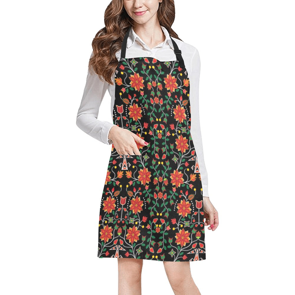 Floral Beadwork Six Bands Apron