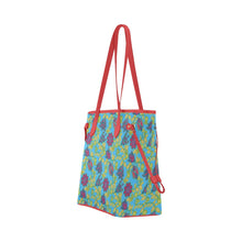 Load image into Gallery viewer, Beaded Nouveau Lime Clover Canvas Tote Bag
