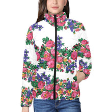 Load image into Gallery viewer, Kokum&#39;s Revenge White Women&#39;s Stand Collar Padded Jacket
