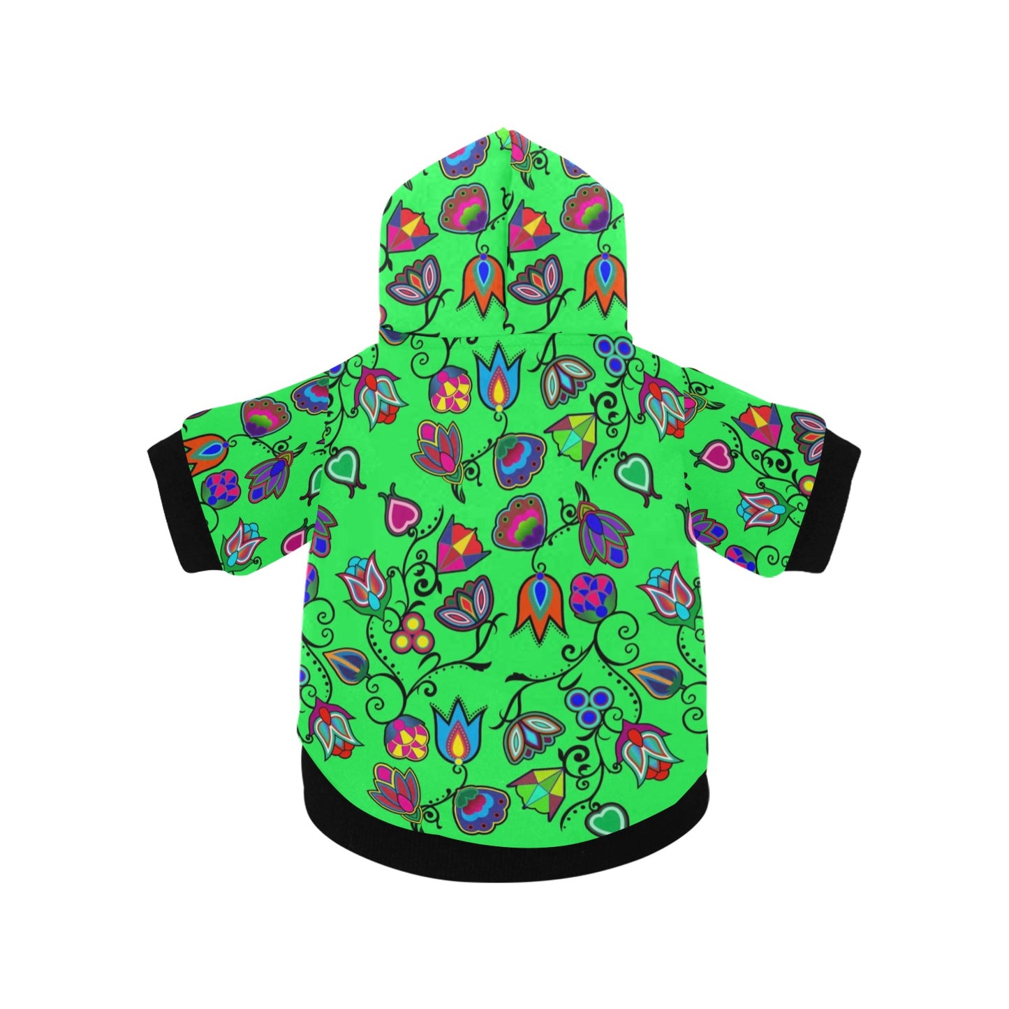 Indigenous Paisley Green Pet Dog Hoodie