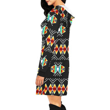 Load image into Gallery viewer, Sacred Trust Black Colour Hoodie Dress
