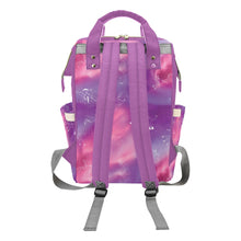 Load image into Gallery viewer, Animal Ancestors 7 Aurora Gases Pink and Purple Multi-Function Diaper Backpack/Diaper Bag
