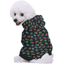 Load image into Gallery viewer, Berry Flowers Black Pet Dog Hoodie
