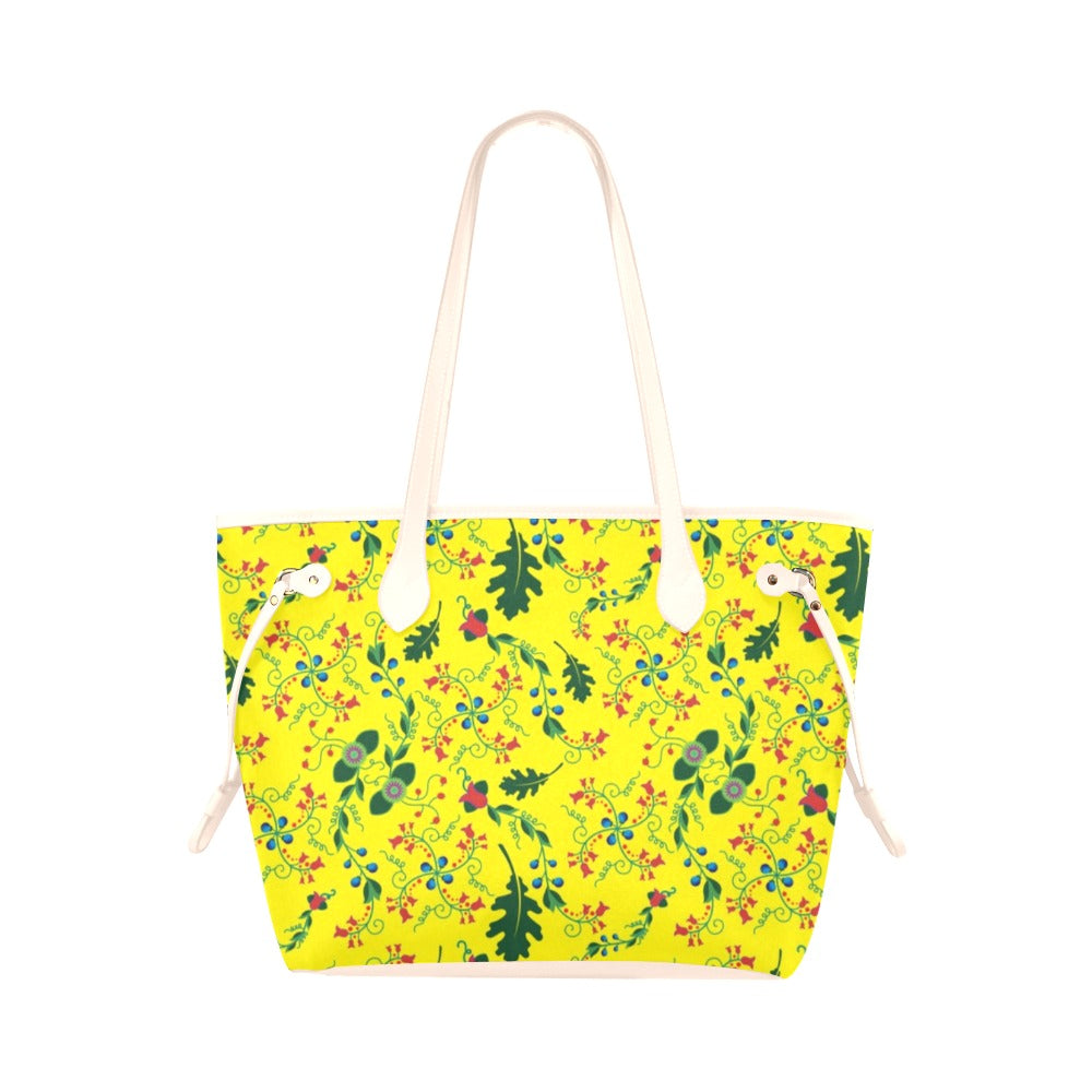 Vine Life Lemon Clover Canvas Tote Bag