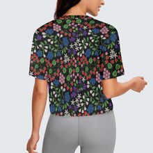 Load image into Gallery viewer, Takwakin Harvest Midnight Crop Top
